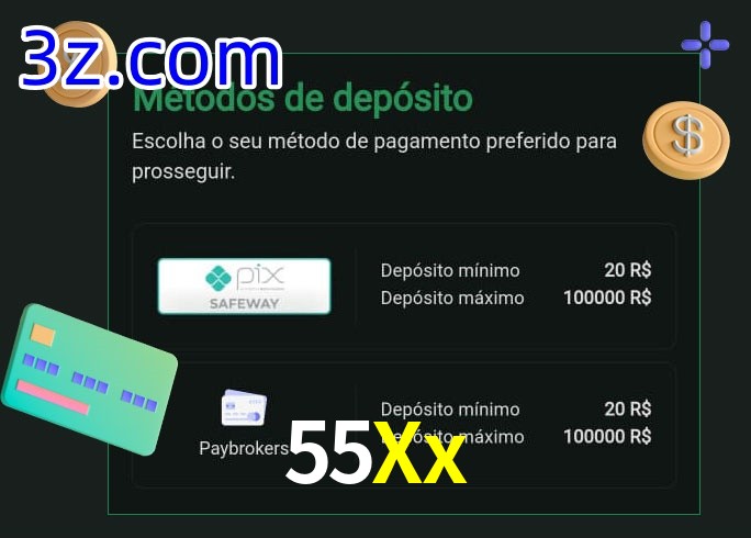 O cassino 55Xx oferece uma grande variedade de métodos de pagamento